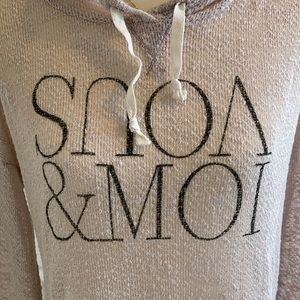 Abercrombie Vous & Moi Hooded Crop Sweatshirt